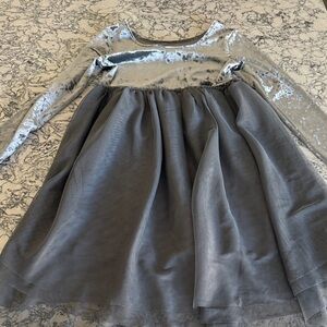 Silver and Gray Velvet Dress